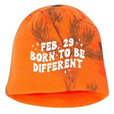 Cute Feb 29 Born To Be Different Leap Day Birthday Leap Year Kati - Camo Knit Beanie