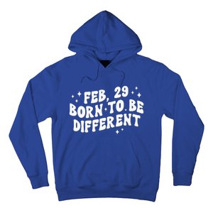 Cute Feb 29 Born To Be Different Leap Day Birthday Leap Year Hoodie