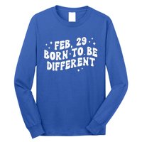 Cute Feb 29 Born To Be Different Leap Day Birthday Leap Year Long Sleeve Shirt