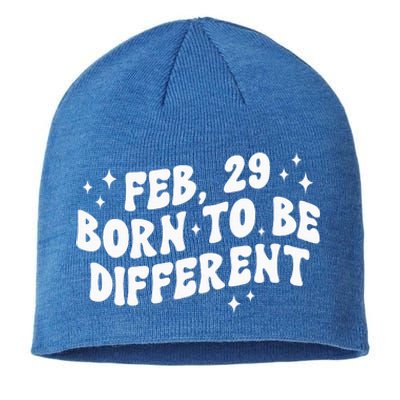 Cute Feb 29 Born To Be Different Leap Day Birthday Leap Year Sustainable Beanie