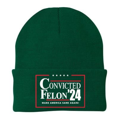 Convicted Felon 24 Make America Sane Again Knit Cap Winter Beanie