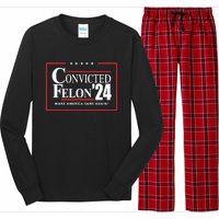 Convicted Felon 24 Make America Sane Again Long Sleeve Pajama Set