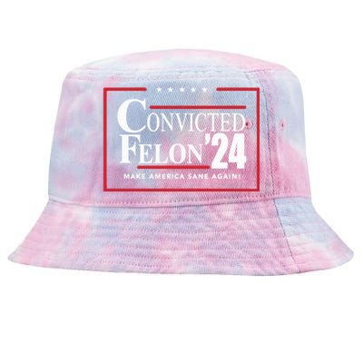 Convicted Felon 24 Make America Sane Again Tie-Dyed Bucket Hat