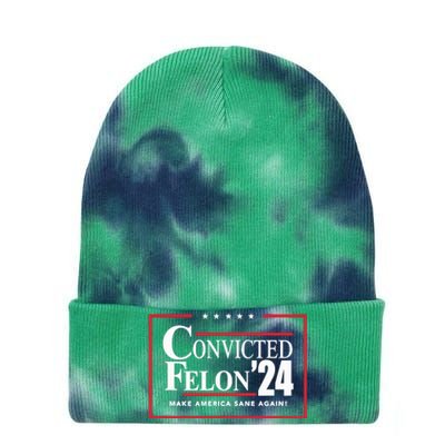 Convicted Felon 24 Make America Sane Again Tie Dye 12in Knit Beanie