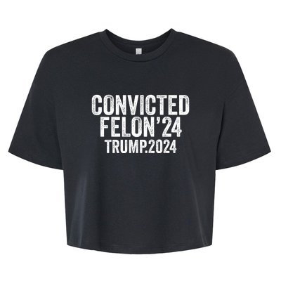 Convicted Felon 24 Trump 2024 Bella+Canvas Jersey Crop Tee