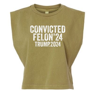 Convicted Felon 24 Trump 2024 Garment-Dyed Women's Muscle Tee