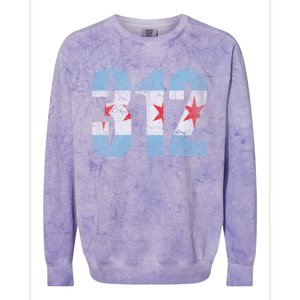 Chicago Flag 312 Colorblast Crewneck Sweatshirt