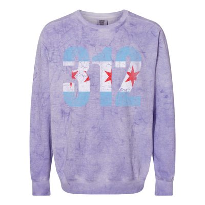 Chicago Flag 312 Colorblast Crewneck Sweatshirt