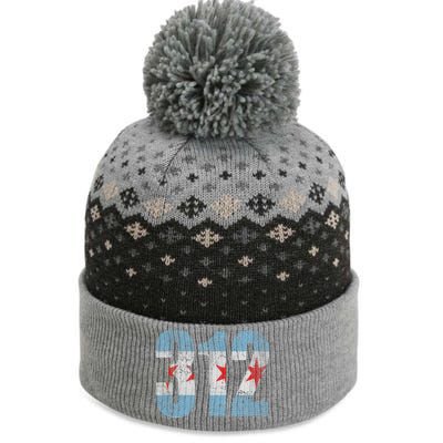 Chicago Flag 312 The Baniff Cuffed Pom Beanie