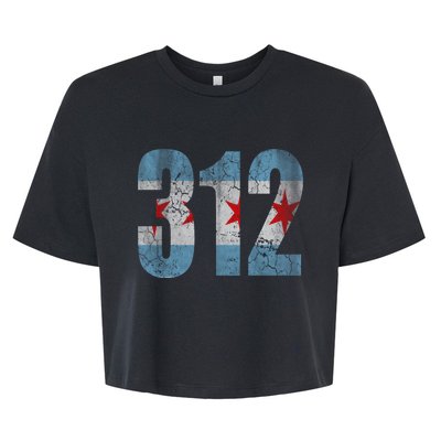 Chicago Flag 312 Bella+Canvas Jersey Crop Tee