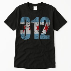 Chicago Flag 312 Tall T-Shirt