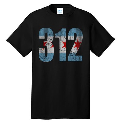 Chicago Flag 312 Tall T-Shirt