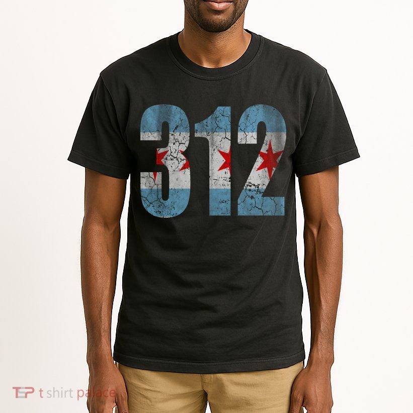 Chicago Flag 312 Tall T-Shirt
