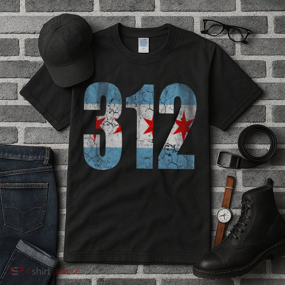 Chicago Flag 312 Tall T-Shirt
