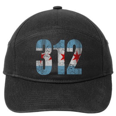 Chicago Flag 312 7-Panel Snapback Hat