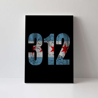 Chicago Flag 312 Canvas