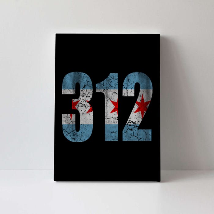 Chicago Flag 312 Canvas