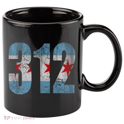 Chicago Flag 312 11oz C Handle Ceramic Mug