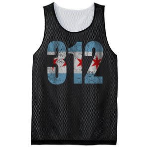 Chicago Flag 312 Mesh Reversible Basketball Jersey Tank