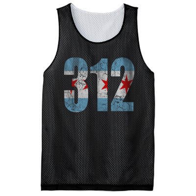 Chicago Flag 312 Mesh Reversible Basketball Jersey Tank