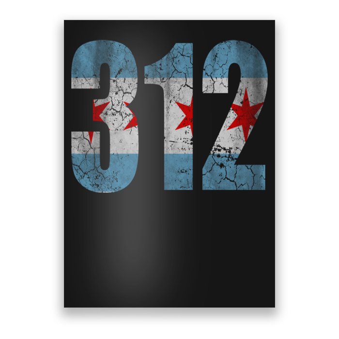 Chicago Flag 312 Poster