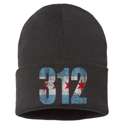 Chicago Flag 312 Sustainable Knit Beanie