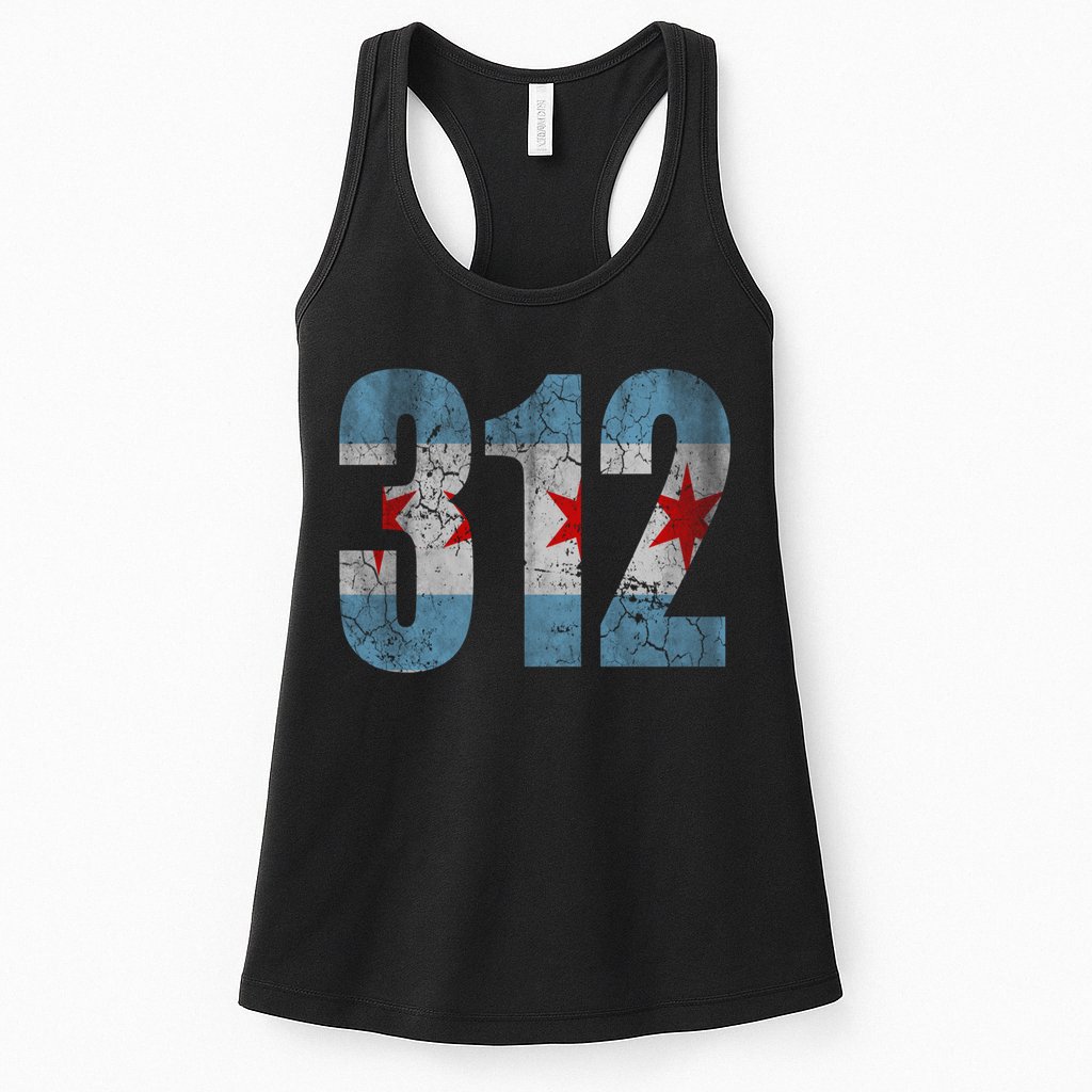 Chicago Flag 312 Womens Tank Top