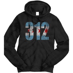 Chicago Flag 312 Tie Dye Hoodie