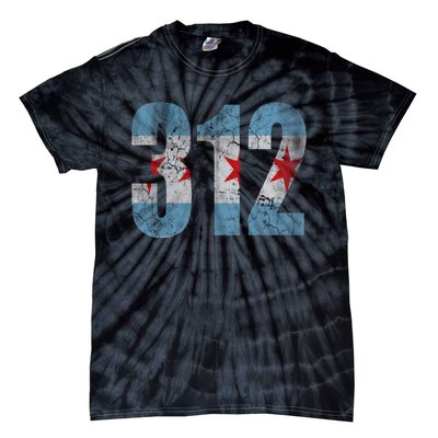 Chicago Flag 312 Tie-Dye T-Shirt