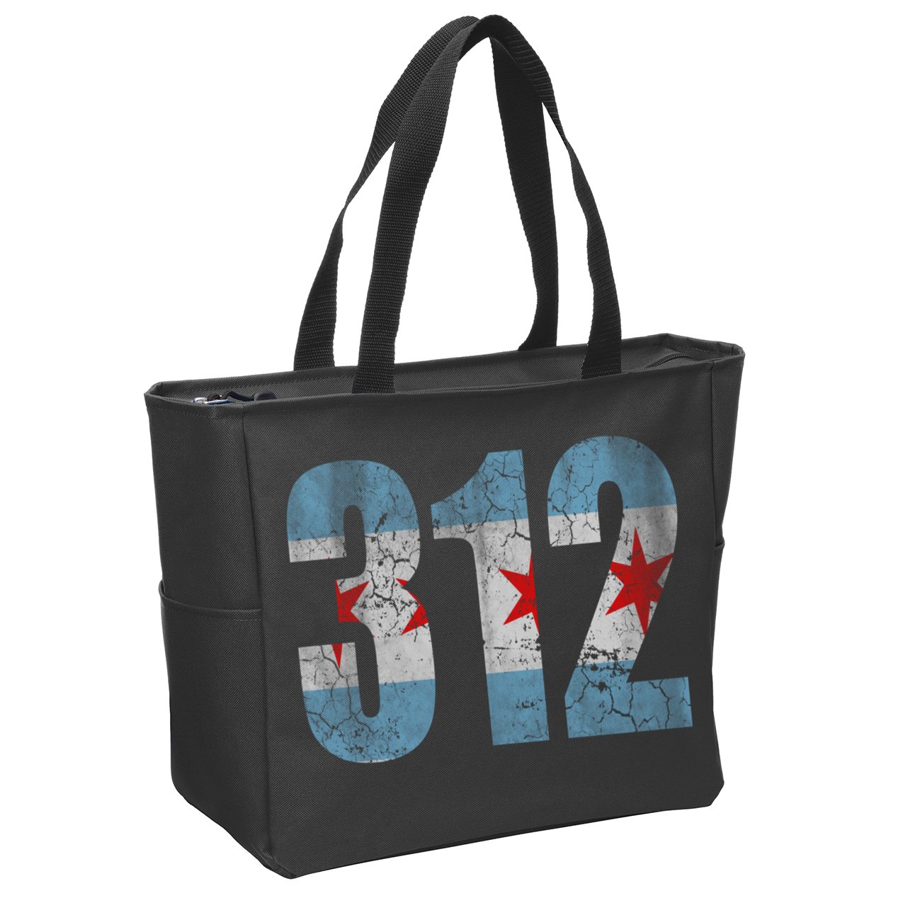 Chicago Flag 312 Zip Tote Bag