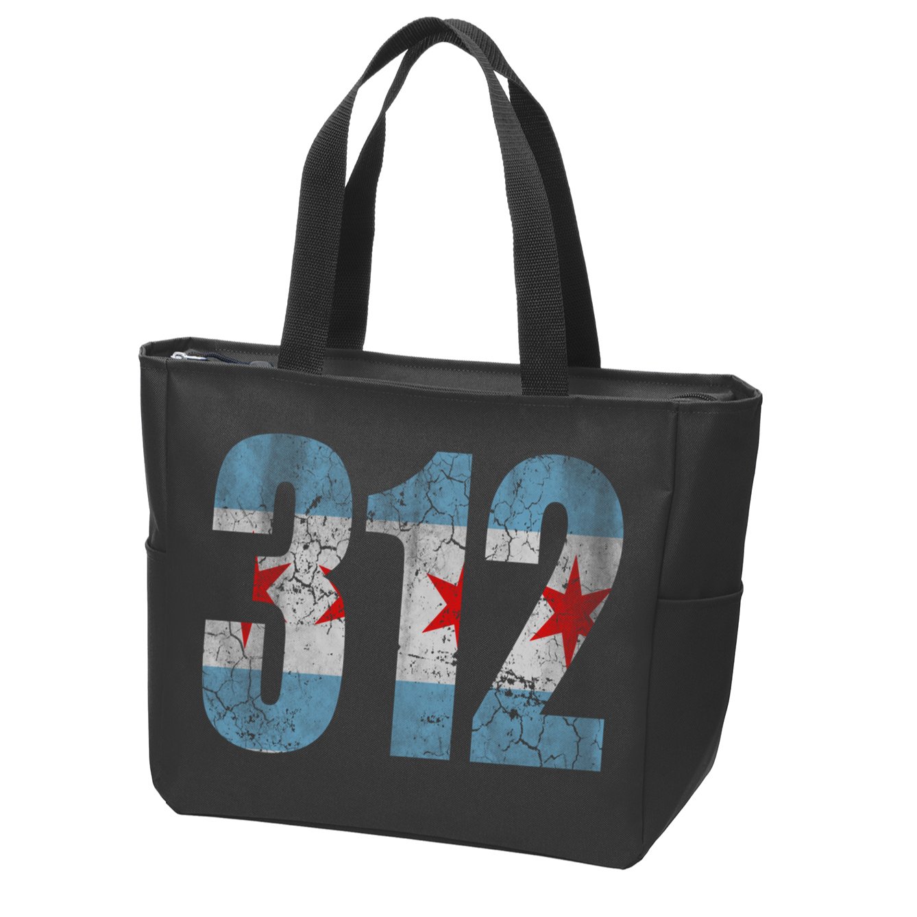 Chicago Flag 312 Zip Tote Bag