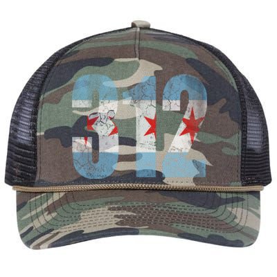 Chicago Flag 312 Retro Rope Trucker Hat Cap