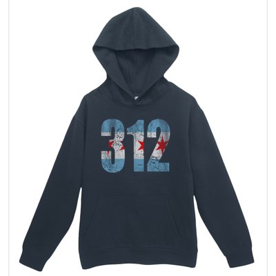 Chicago Flag 312 Urban Pullover Hoodie