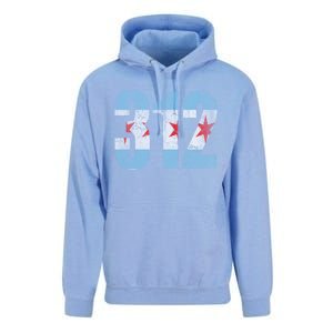 Chicago Flag 312 Unisex Surf Hoodie