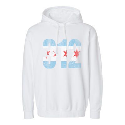 Chicago Flag 312 Garment-Dyed Fleece Hoodie