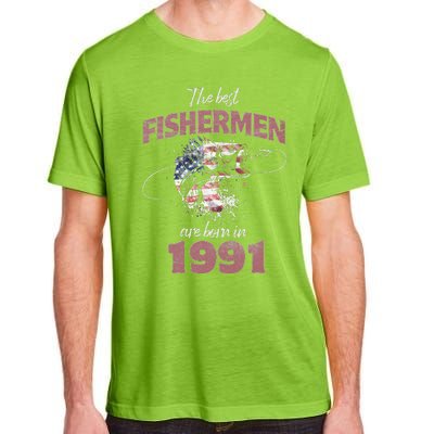 Cute Fisherman 32 Year Old Fishing Fisherman 1991 32nd Birthday Adult ChromaSoft Performance T-Shirt