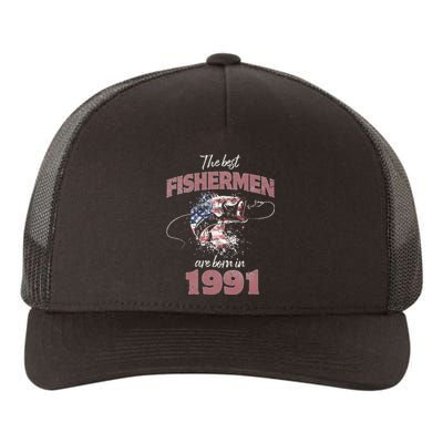 Cute Fisherman 32 Year Old Fishing Fisherman 1991 32nd Birthday Yupoong Adult 5-Panel Trucker Hat