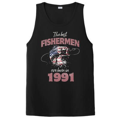 Cute Fisherman 32 Year Old Fishing Fisherman 1991 32nd Birthday PosiCharge Competitor Tank