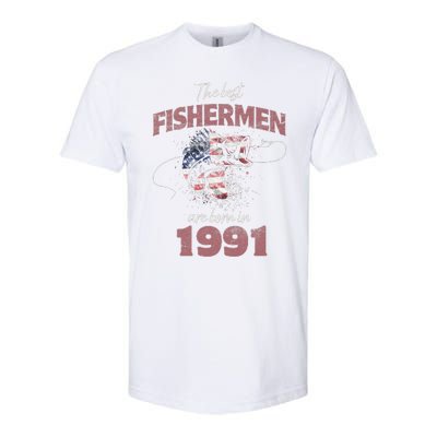 Cute Fisherman 32 Year Old Fishing Fisherman 1991 32nd Birthday Softstyle CVC T-Shirt