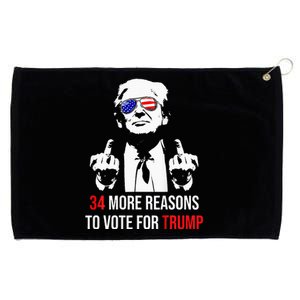 Convicted Felon 34 More Reasons To Vote For Trump Grommeted Golf Towel