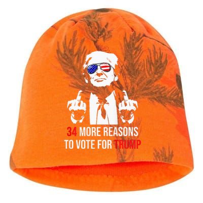 Convicted Felon 34 More Reasons To Vote For Trump Kati - Camo Knit Beanie