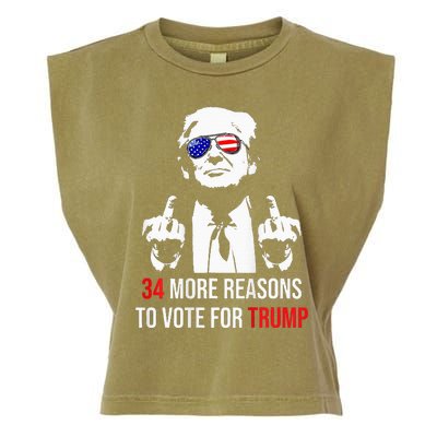 Convicted Felon 34 More Reasons To Vote For Trump Garment-Dyed Women's Muscle Tee