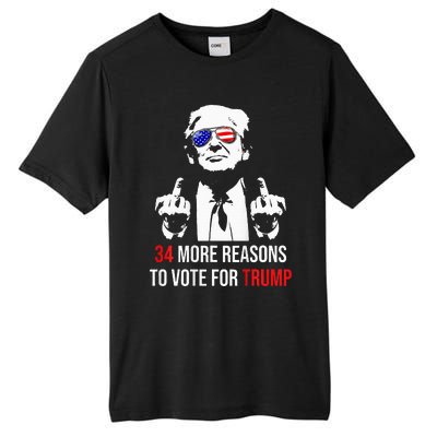 Convicted Felon 34 More Reasons To Vote For Trump Tall Fusion ChromaSoft Performance T-Shirt