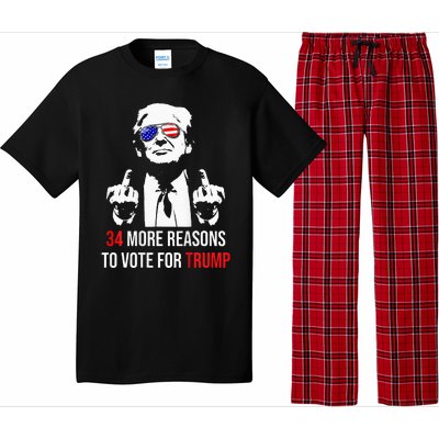 Convicted Felon 34 More Reasons To Vote For Trump Pajama Set