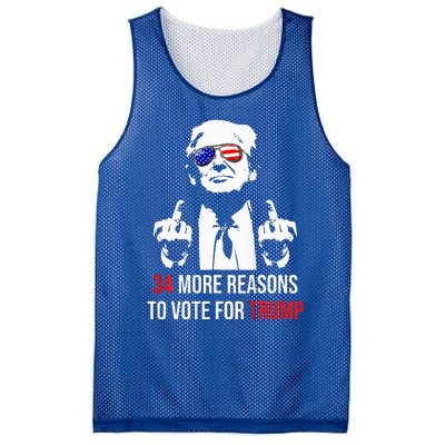 Convicted Felon 34 More Reasons To Vote For Trump Mesh Reversible Basketball Jersey Tank