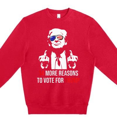 Convicted Felon 34 More Reasons To Vote For Trump Premium Crewneck Sweatshirt