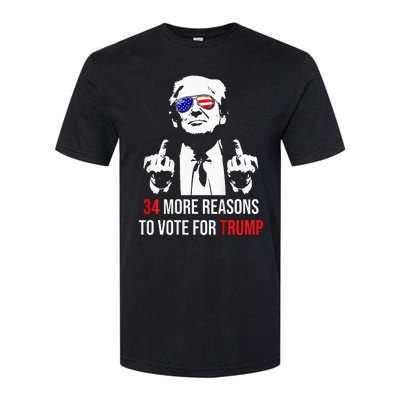 Convicted Felon 34 More Reasons To Vote For Trump Softstyle CVC T-Shirt