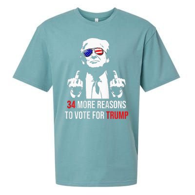 Convicted Felon 34 More Reasons To Vote For Trump Sueded Cloud Jersey T-Shirt