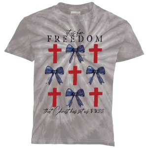 Christian Freedom 4th Of July Kids Tie-Dye T-Shirt