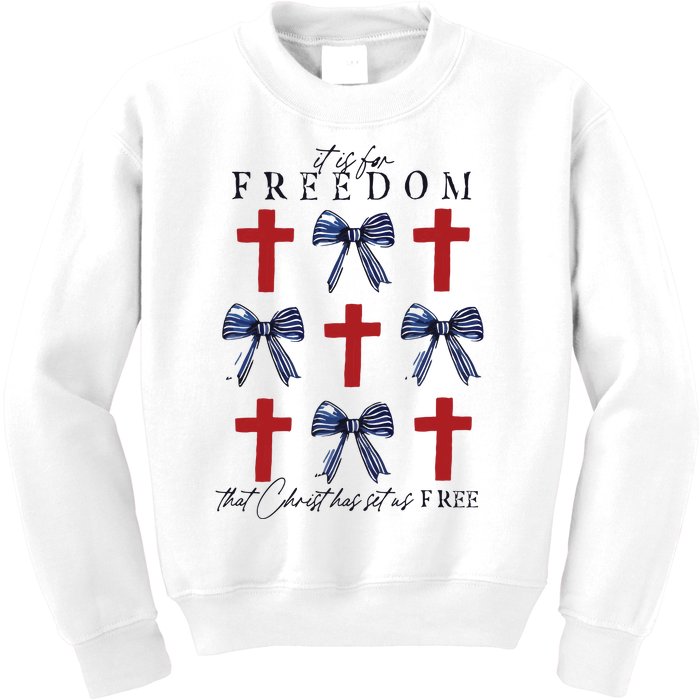 Christian Freedom 4th Of July Kids Sweatshirt